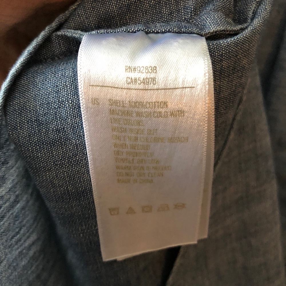 Fossil Size Xs Chambray Long Sleeves - image 6